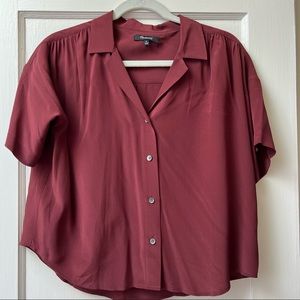 Madewell Work Shirt in Maroon Size M